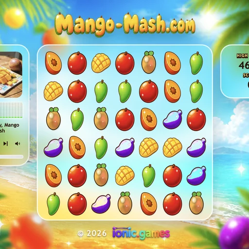 Mango Mash match-3 board